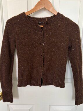 Maya Cropped Brown Cardigan